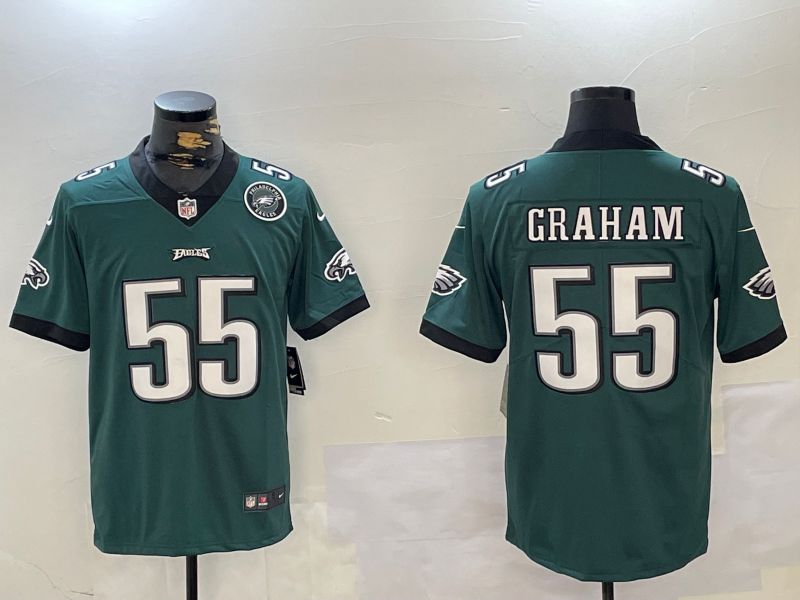 Men Philadelphia Eagles #55 Graham Green 2024 Nike Vapor Limited NFL Jersey style 1->new england patriots->NFL Jersey